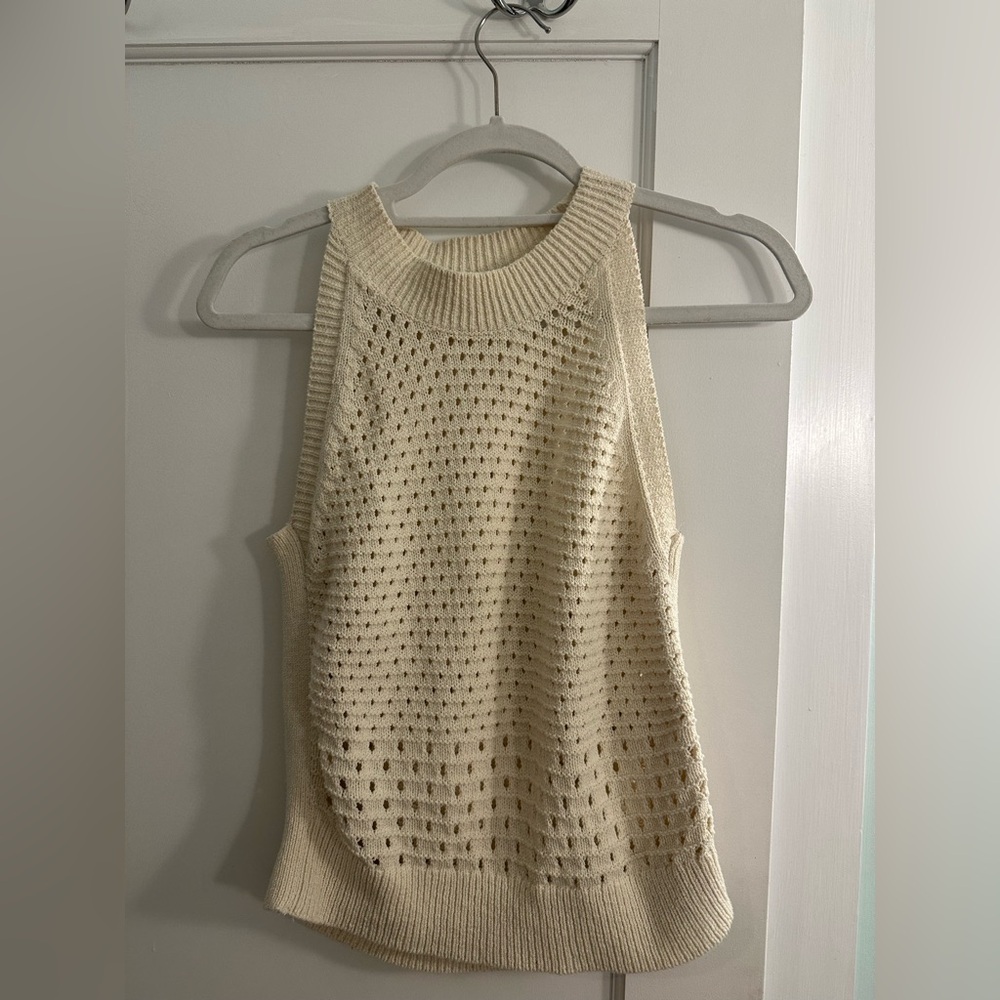 Wilfred (Aritzia) Cream Knit Tank Top